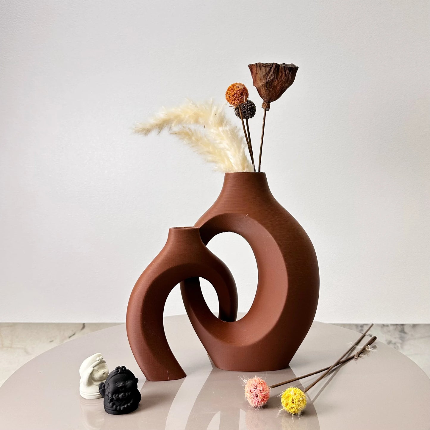 2 Piece Hug Large Size Dried Vase Max 8.66 Inch, Suitable for Home Decoration Ornaments, Office Decoration Flower Arrangement Dr