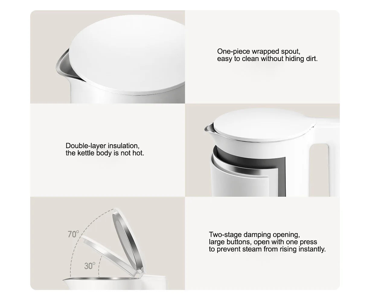 XIAOMI MIJIA Constant Temperature Electric Kettles P1， Quiet Edition LED Display Four Thermos Modes 220V Kettle Tea Coffee 1800W