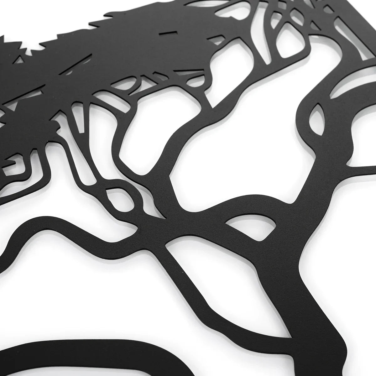 3pcs Black Metal Wall Art Decor Tree Of Life Metal Tree Wall Art Tree Sign Metal Wall Decoration Housewarming Hanging Wall Art