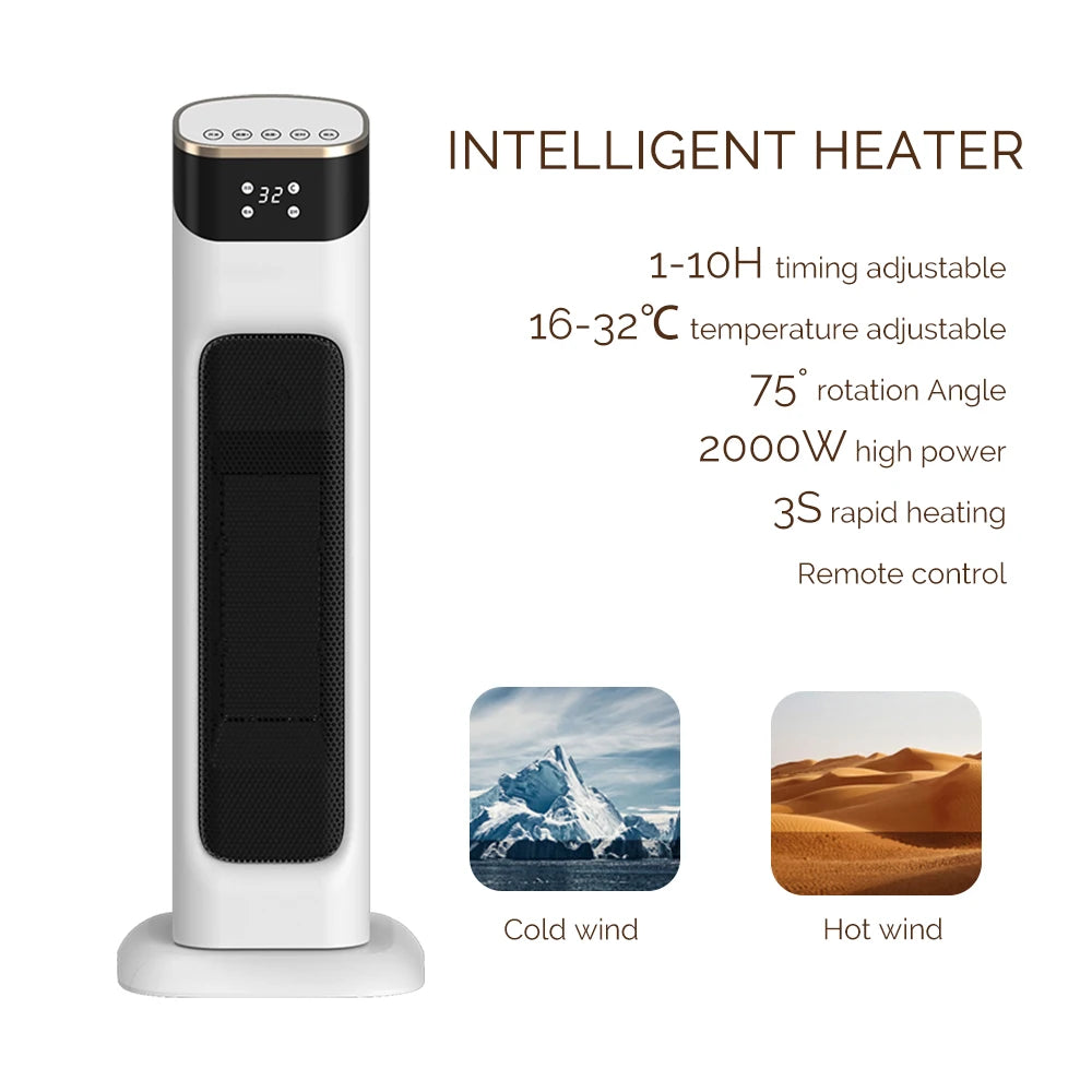 Electric Stove Heater 1500W PTC Fast Heat Home Use Bedroom Adjustable Temperature Room Heater Fan Warmer Hot Air Heater Indoor