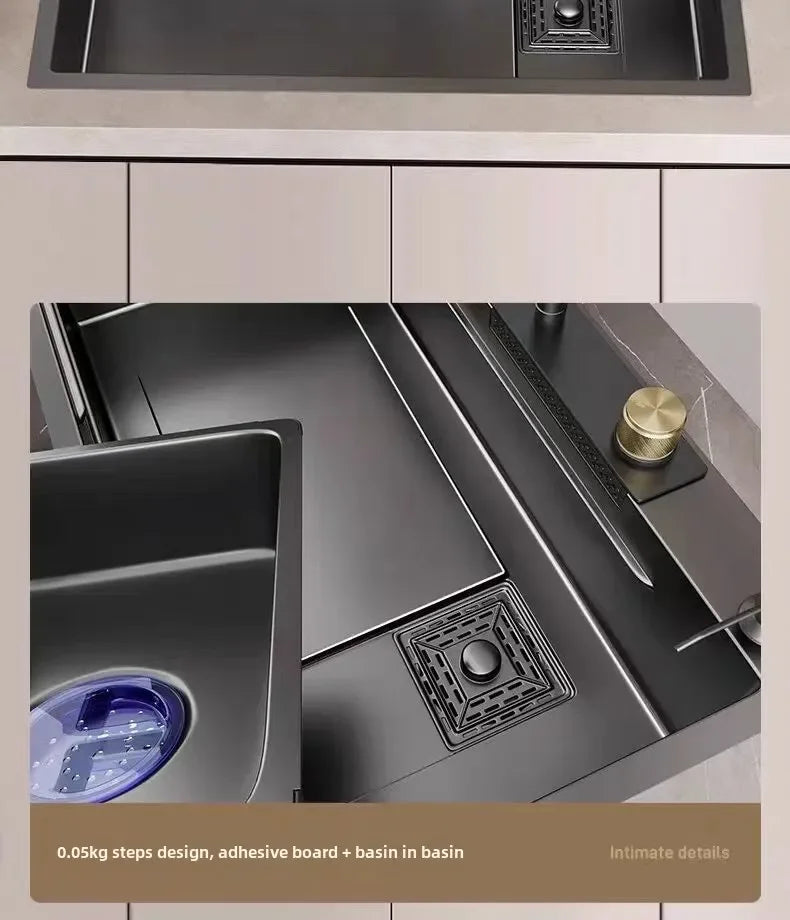 Thickened 304 Sink Stainless Steel Sink Single Vegetable Basin Dishwasher Table Stainless Steel Kitchen Accessories Basin Large