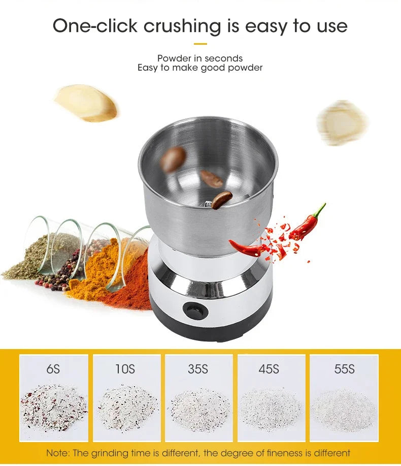 Mini Electric Grinder Household 300ml Ultrafine Baby Food Pulverizer Coffee Grinder Spice Pepper Grinder Grain Mill 4 Blades