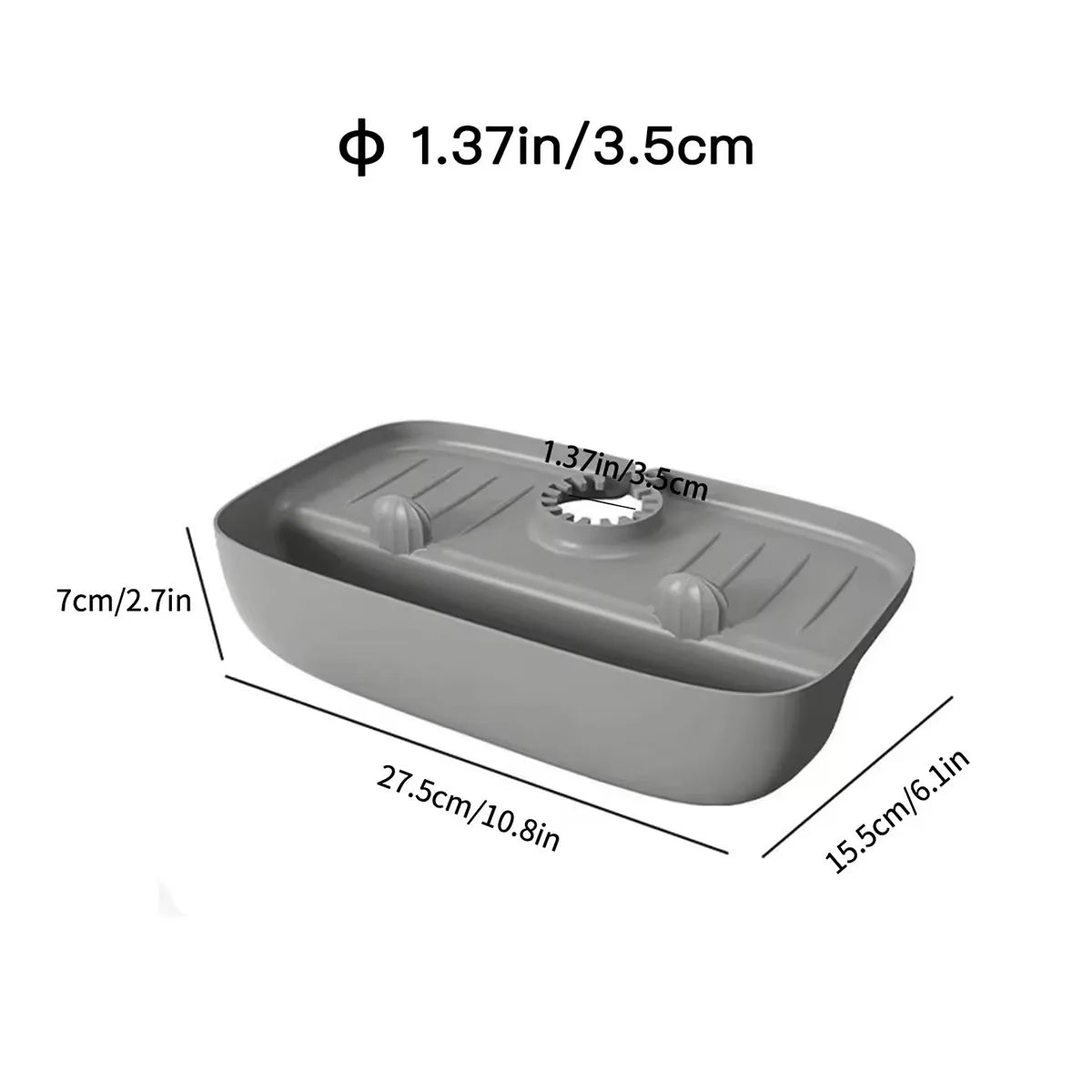 Silicone Sink Drain Rack Household Faucet Splash Proof Water Collecting Pad Sponge Rag Steel Wool Gadget Storage Box
