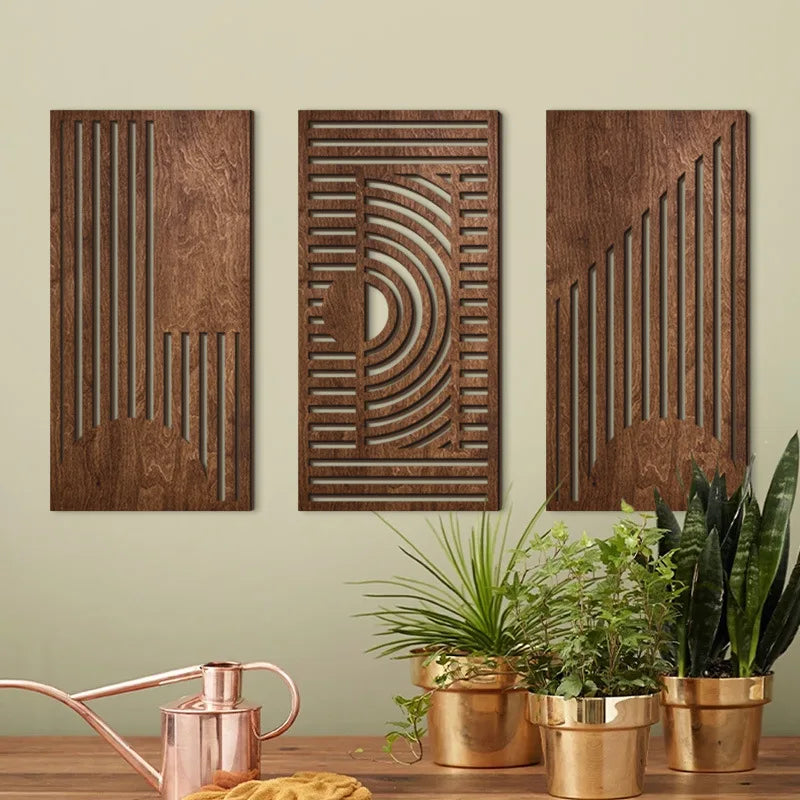 Hollow Wooden Hanging Board Wall Decoration Pendant Wall Mounted Ornament Screen Hanging Decorations Decoration Crafts