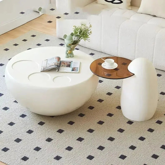 Living Room Unique Coffee Tables Cute Elegant White Classic Coffee Tables Round Nordic Muebles Para El Hogar Home Furniture