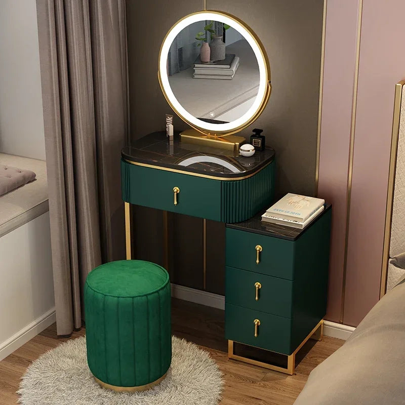 Simple Elegant Vanity Table Luxury Vintage Modern Storage Vanity Table Nordic Classic Table Coiffeuse Maquillage Furniture
