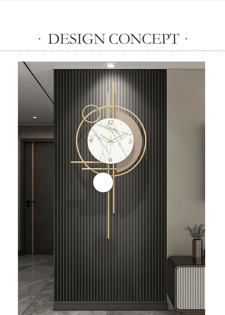Unique Fancy Wall Clock Chic Aesthetic Interior Design Wall Clock Luxury Modern Reloj De Pared Para Salon Home Decoration