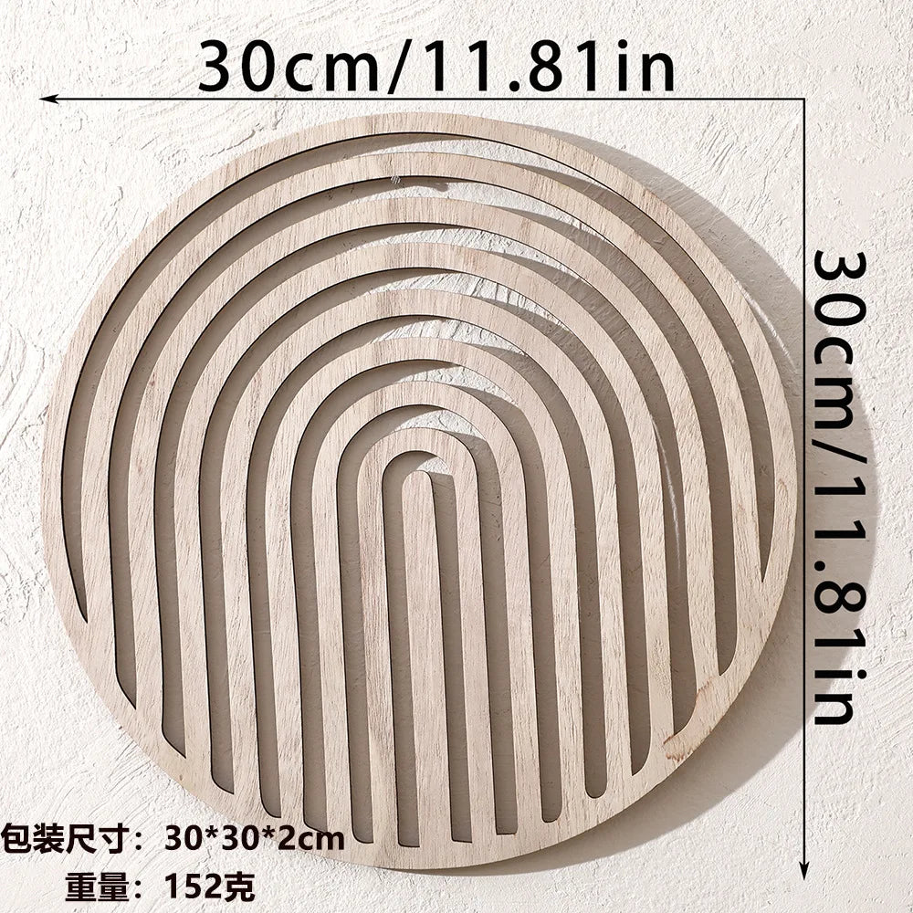 Carved Wood Hollowed-out Solid Wood Decals European Wooden Background Wall Decorative Home Art Pendant Aesthetic Room Decor