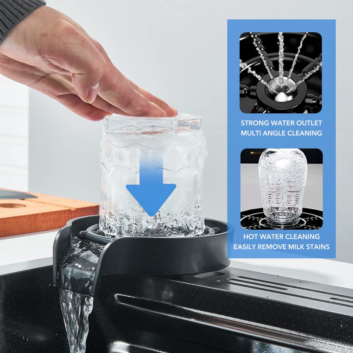 304 Stainless Steel Waterfall Kitchen Sink Sink Large Single basin With Large Single Slot Sink Above Counter With Cup Disher