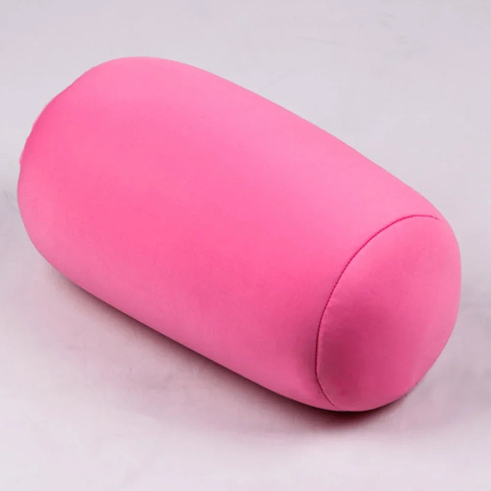 Super Soft Head PillowCase Micro Mini Microbead Back Cushion Pillow Roll Pillow Head Convenient Travel Pillow Bed Decoration