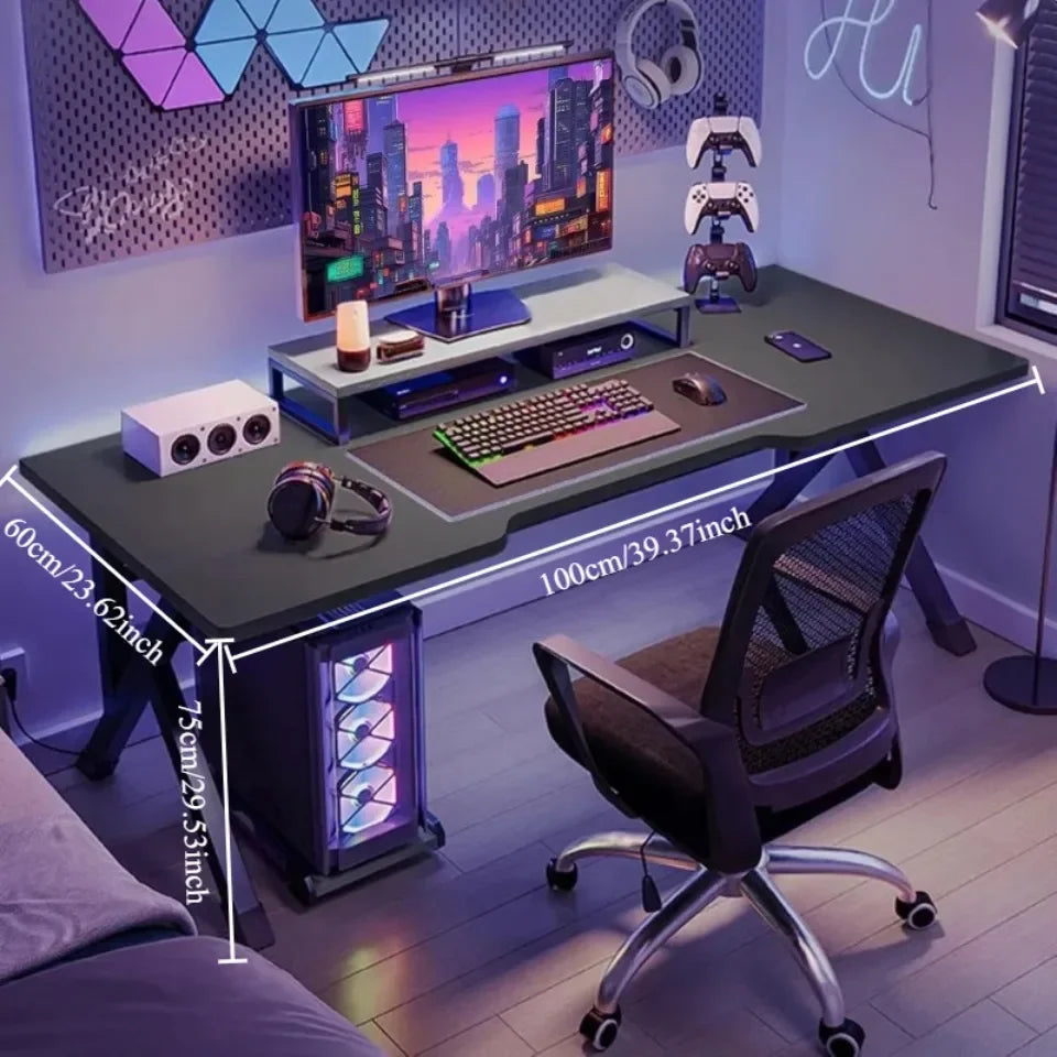 Esports Gaming Table Modern Luxury Iron Computer Desks Large Capacity Stable Structure Computer Table Simple Bedroom Office Desk