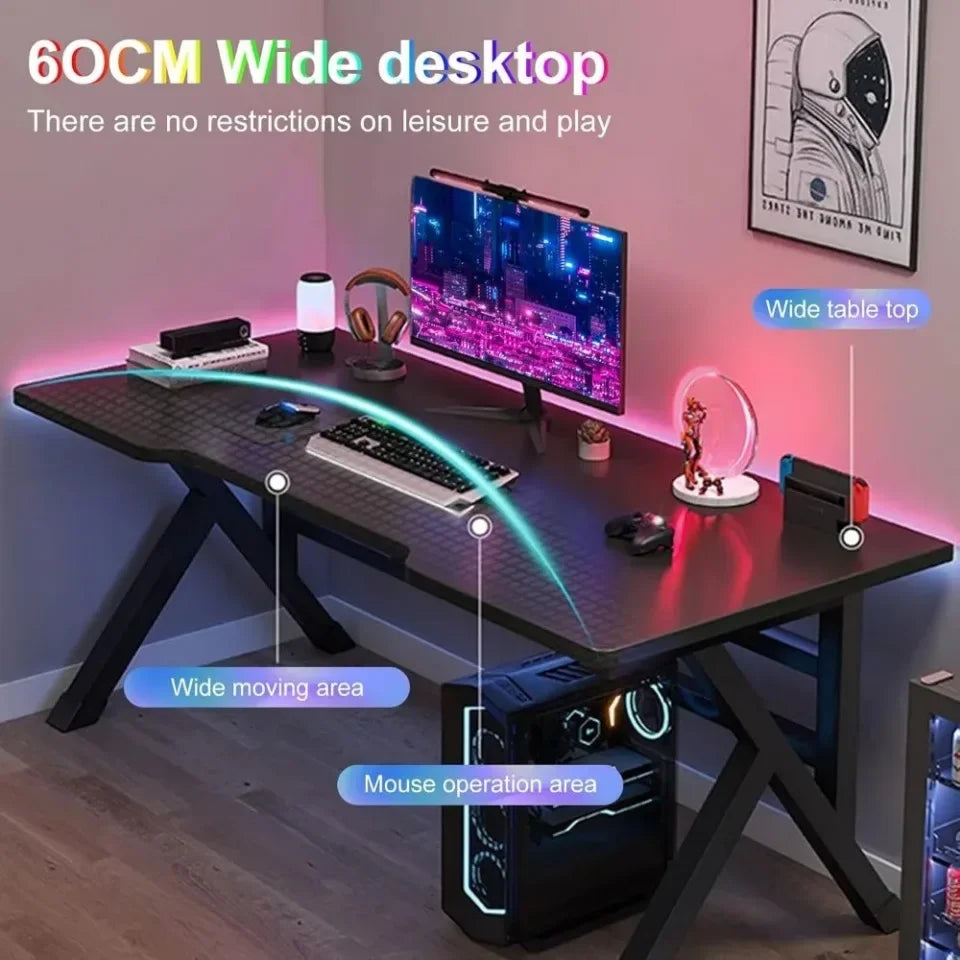Esports Gaming Table Modern Luxury Iron Computer Desks Large Capacity Stable Structure Computer Table Simple Bedroom Office Desk