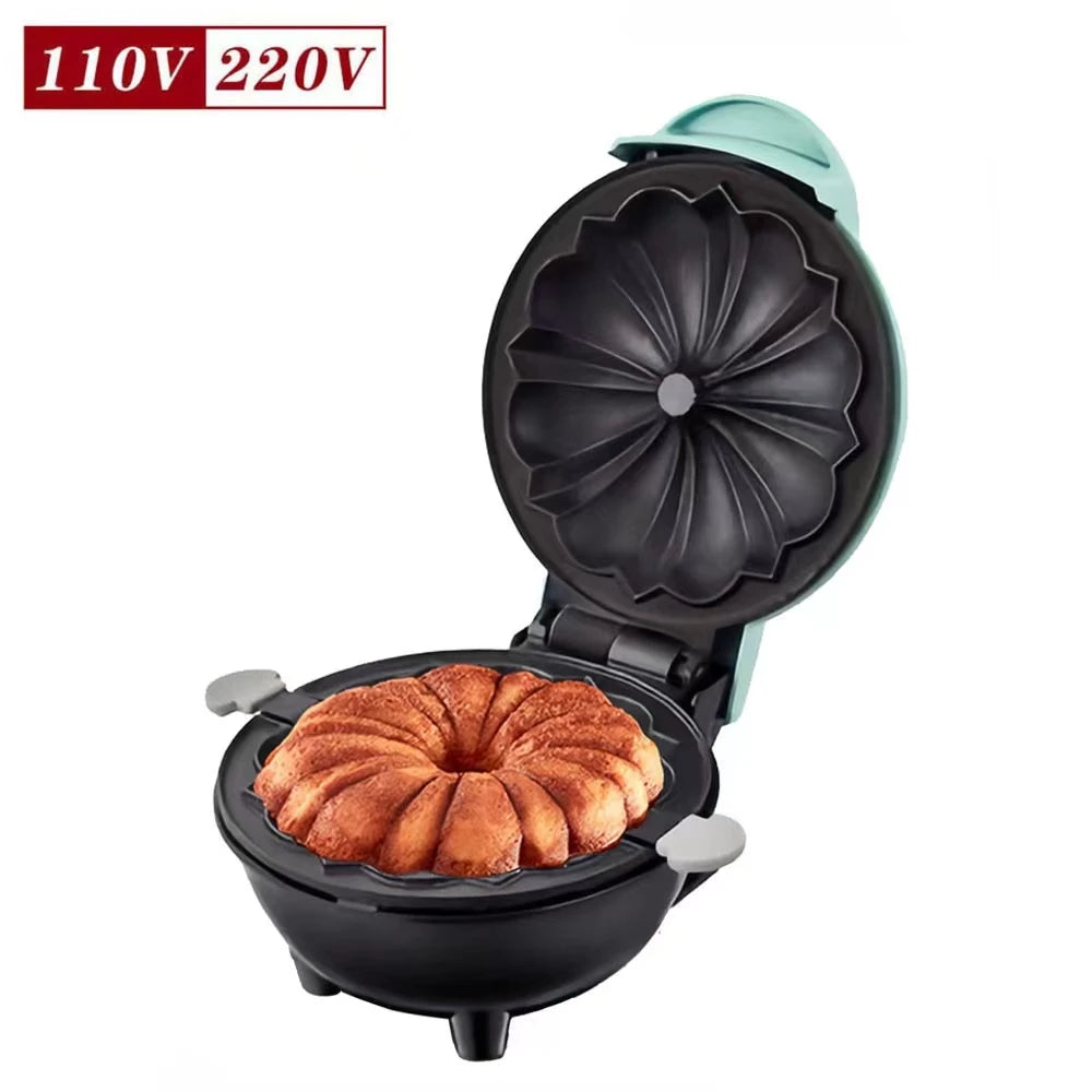 Portable Mini Cake Machine Heating Block Easy to Clean Breakfast Machine Suitable for Kitchen and Home