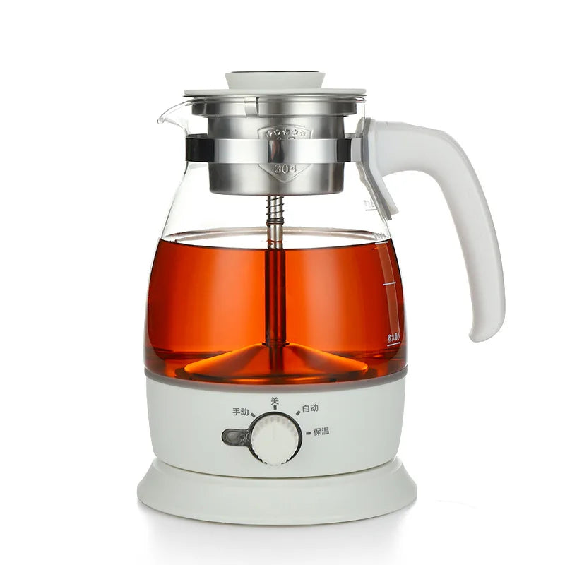 Electric Kettle Coffee Tea Maker Brewer Black Pu 'er Glass Kettles Steam Teapot Automatic Health Tea Infuser Pot Boiling Set 1L
