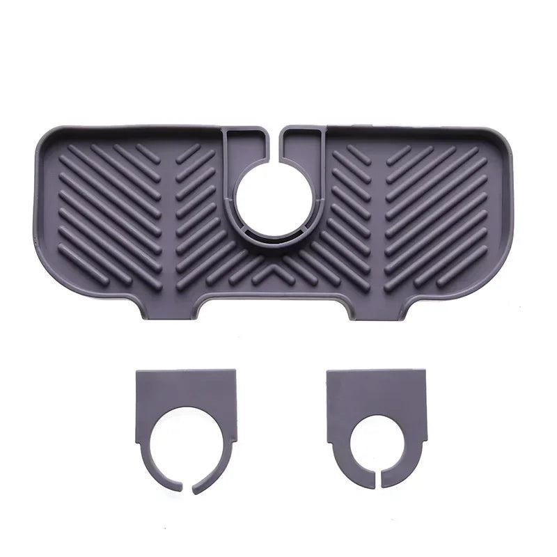 Convenient Silicone Countertop Protector Faucet Absorbent Pad Drip Catcher Mat Faucet Absorbent Mat Sink Splash Guard