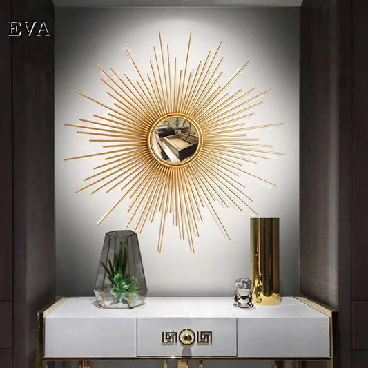 European Decorative Mirror Metal Wall Decorations Gold Sunglasses Creative Living Room Background Wall Decoration Home Decor