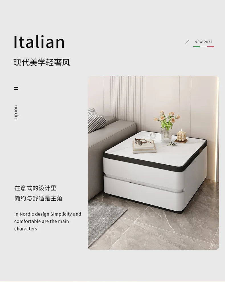 Design Minimalist Side Table Sofa Modern Elegant Unique Luxury Side Cabinets With Storage Mesita Auxiliar Furniture Living Room