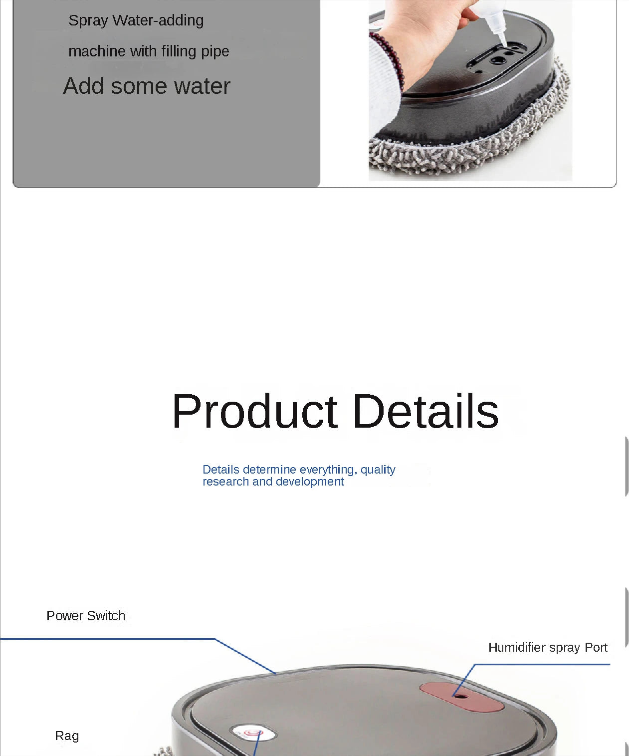 NEW Rechargeable Smart Sweeping and Mop Robot Vacuum Cleaner Dry and Wet mopping robot Home Appliance with Humidifying Spray