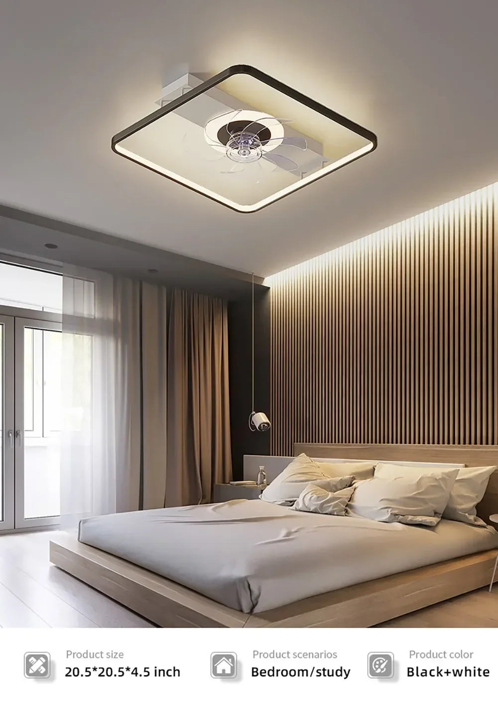 New Home with Remote Control Living Room Fan Light Ceiling Lamp Simple Modern Creative Study Bedroom Fan Lamps and Lanterns