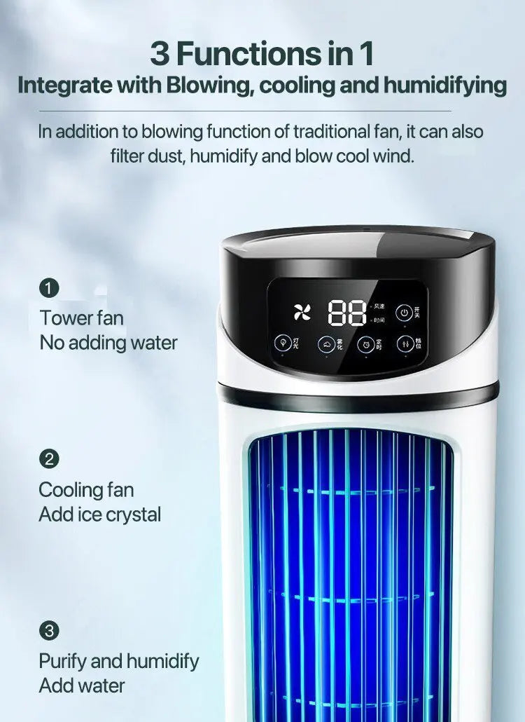 Home Dormitory Air Conditioner Fan Desktop Timer Electric Fan Portablehumidification Electric Fan Table Fan Air Cooler