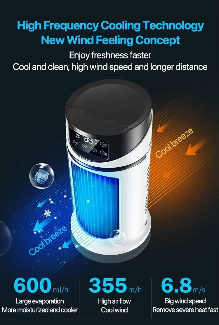 Home Dormitory Air Conditioner Fan Desktop Timer Electric Fan Portablehumidification Electric Fan Table Fan Air Cooler