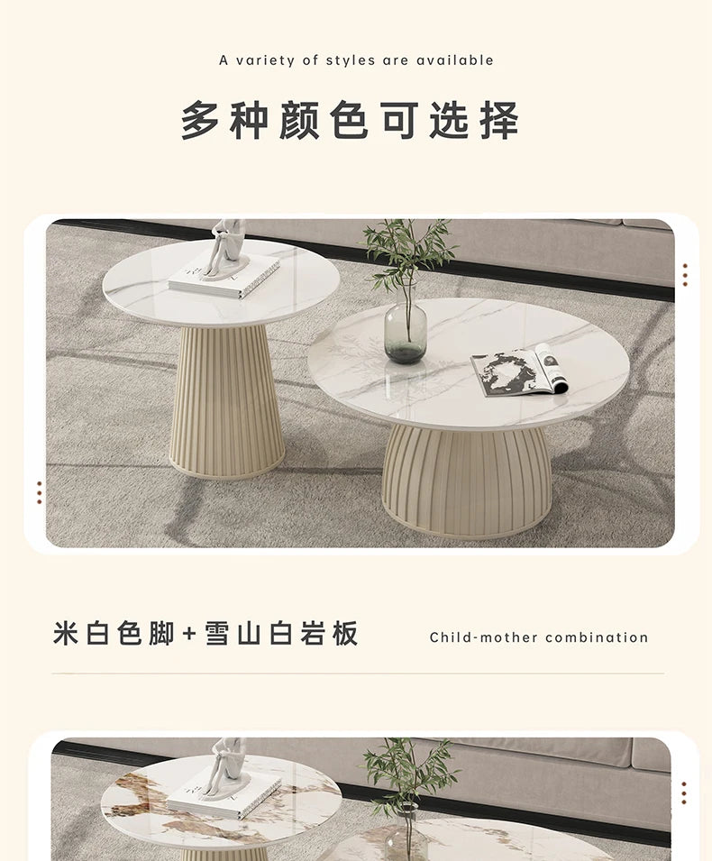 Designer White Coffee Table Round Kitchen Home Unique Coffee Tables Living Room Nordic Tavolino Da Salotto Furniture Decoration