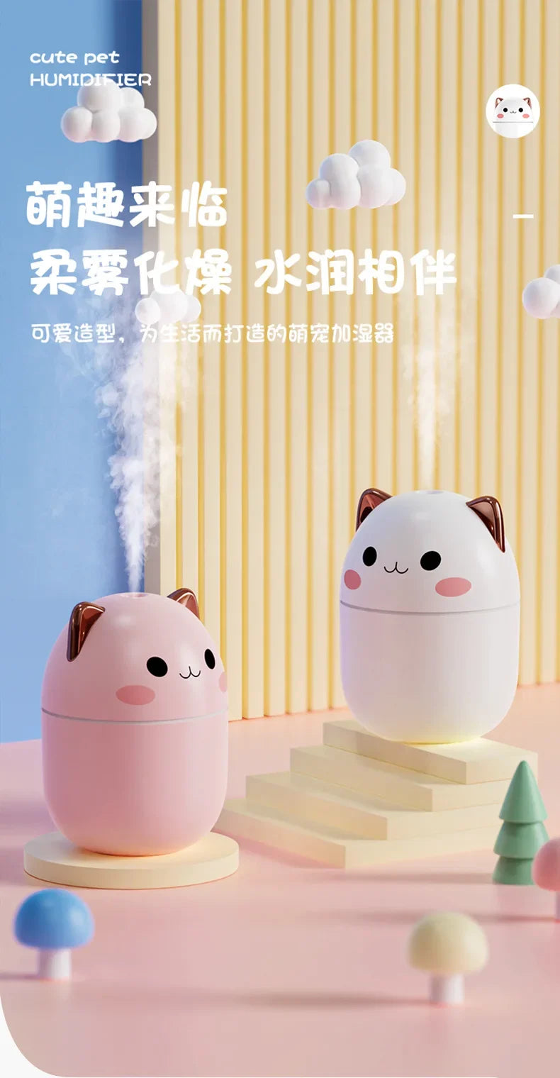 250ML Cute Air Humidifier Mini Aromatherapy Humidifiers Diffusers Essential Oil Diffuser Home Car Air Purifier Humificador