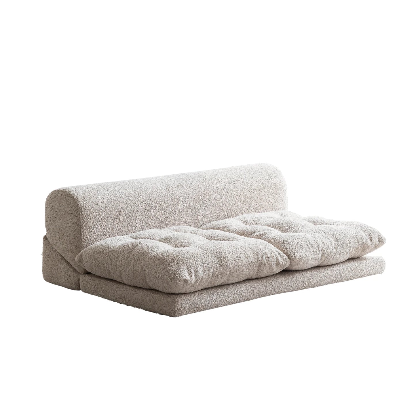 Minimalist White Fabric Living Room Sofa, Super Soft and Comfortable Tatami Module Lazy Sofa, Warm Home Furniture Salon FYLS