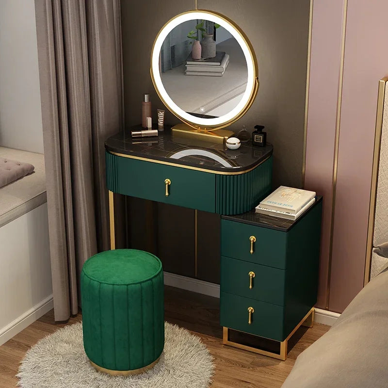 Simple Elegant Vanity Table Luxury Vintage Modern Storage Vanity Table Nordic Classic Table Coiffeuse Maquillage Furniture