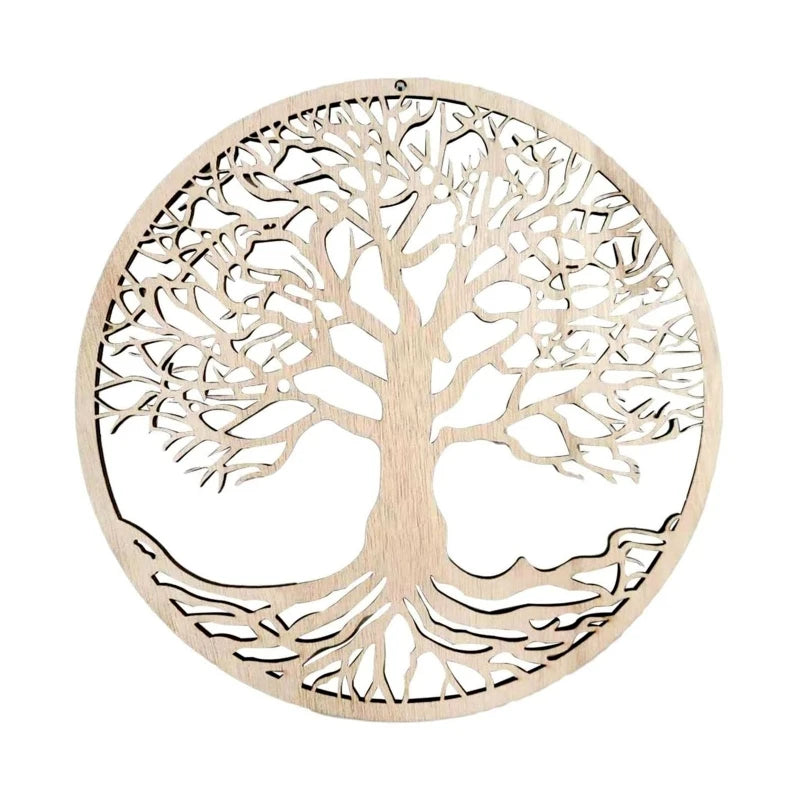 Tree of Life Wooden Wall Art Decor Hanging  Crafts Hollow Ornament for Home Bedroom Living Room Decoration Housewarming A0KE