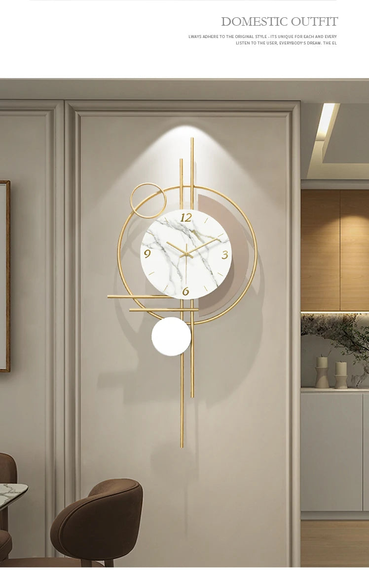 Unique Fancy Wall Clock Chic Aesthetic Interior Design Wall Clock Luxury Modern Reloj De Pared Para Salon Home Decoration