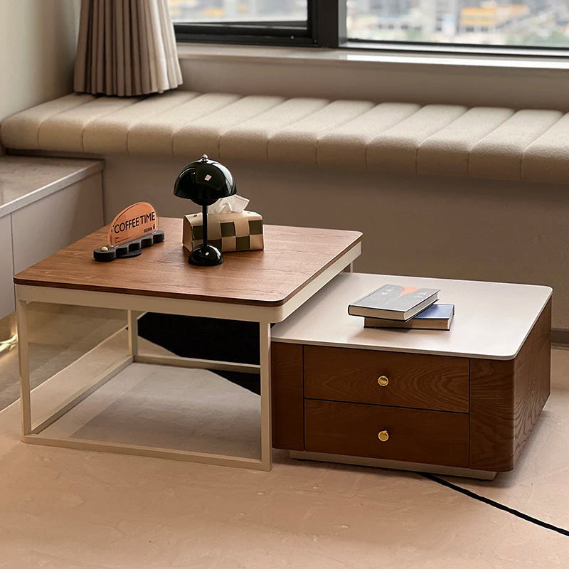 Modern Luxury Coffee Table Nordic Storage Unique Space Saving Coffee Table Minimalist Primitive Simplicity Mesa Home Furniture ﻿