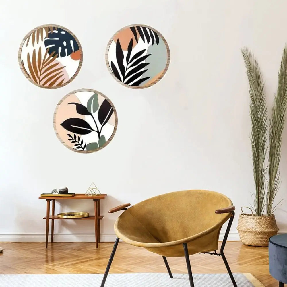 3/4pcs Bohemian Style Wooden Wall Decoration Cartoon Art Wall Hanging Creative Exquisite Background Pendant Living Room