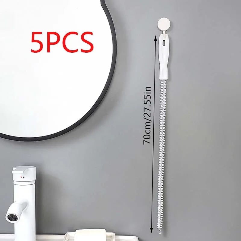 Sink Drain Cleaning Brush Drain Clog Remover Bendable Sink Overflow Sewer Drain Brush For Bathroom Kitchen Clog Remover Tool