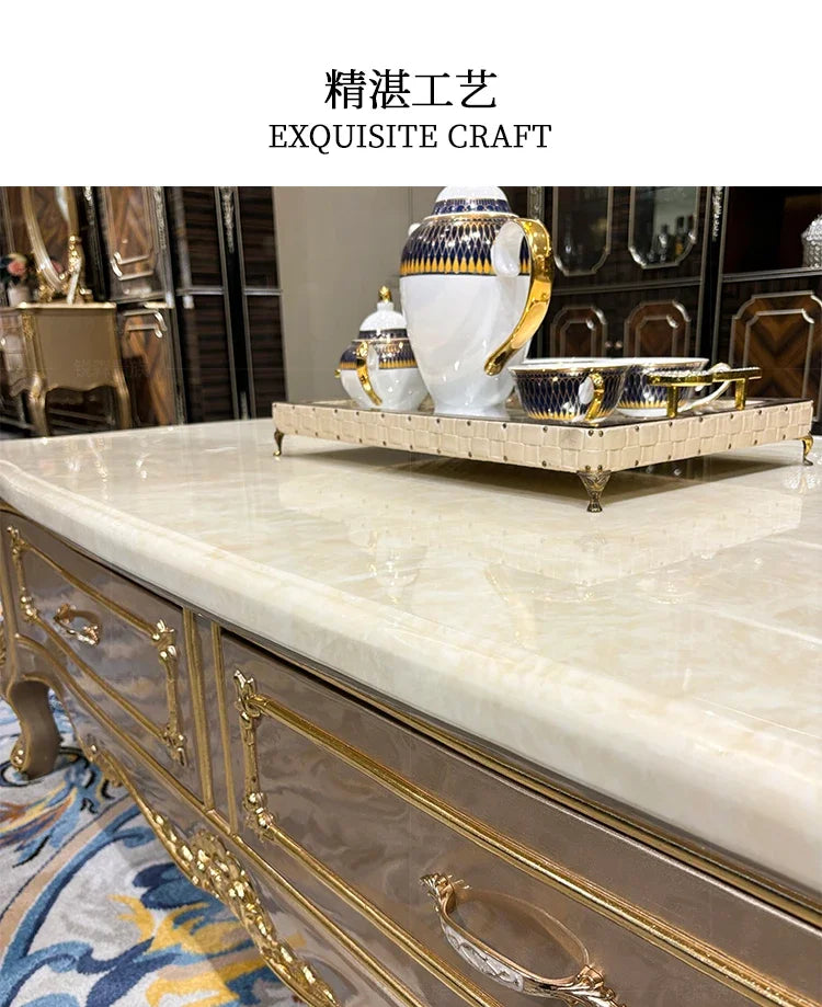 French solid wood coffee table, European court carved small apartment living room tea table neoclassical, furniture45