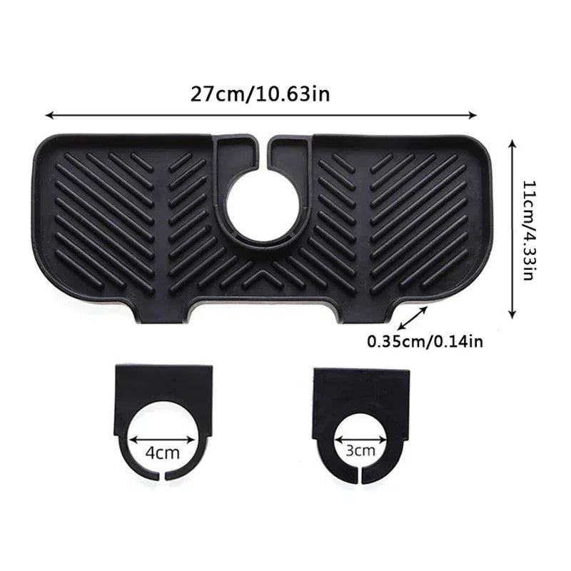Convenient Silicone Countertop Protector Faucet Absorbent Pad Drip Catcher Mat Faucet Absorbent Mat Sink Splash Guard