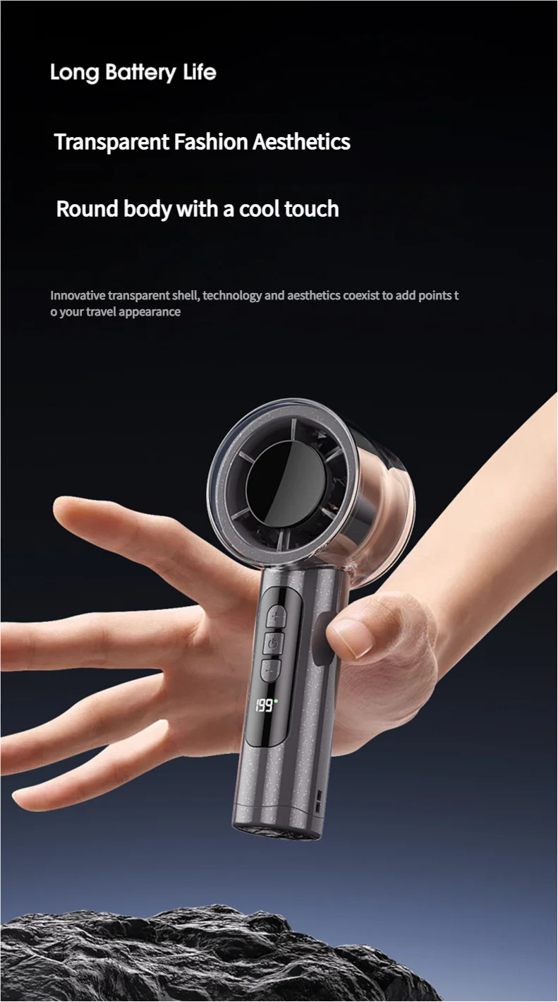 MEET SUN 199 Speed High-speed Handheld Electric Fan with USB Mini Portable Charging Small Fan Desktop Small Electric Fan