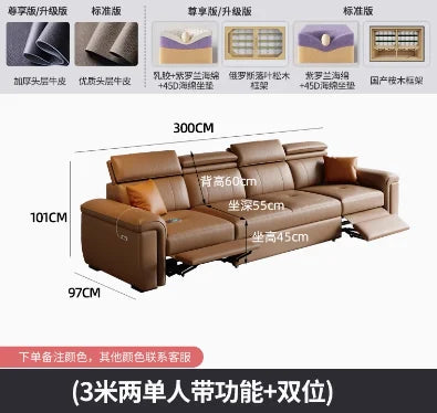 Large Brown Living Room Sofa Back Support Design Recliner Lounges Living Room Sofas Luxury Nordic Divano Adhd Home Furniture