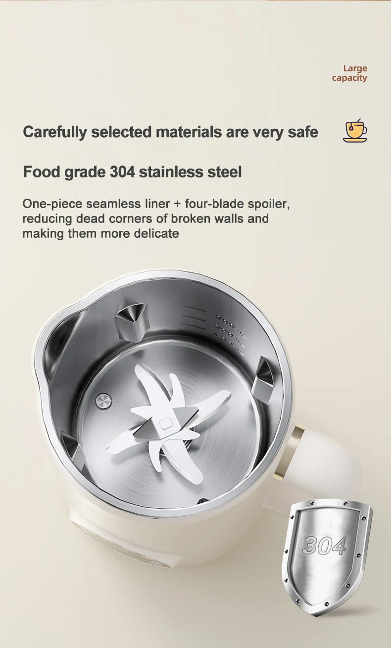 220V/110V Electric Soybean Milk Machine Automatic Intelligent Food Blender Fruit Juicer Water Boiling Kettle Rice Paste Maker