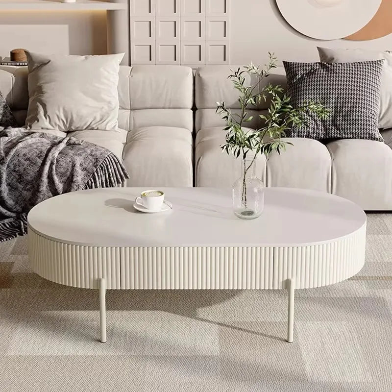 Modern white coffee table with storage - Multiple Sizes