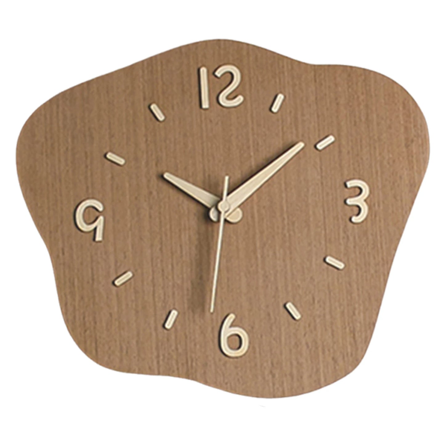 Modern Decorative Wood Wall Clock High Precise Cloud Shaped Battery Powered Non-Ticking Silent Wall Clock