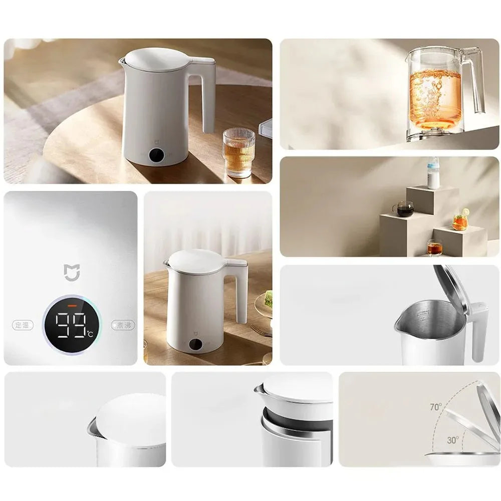 XIAOMI MIJIA Constant Temperature Electric Kettles P1， Quiet Edition LED Display Four Thermos Modes 220V Kettle Tea Coffee 1800W