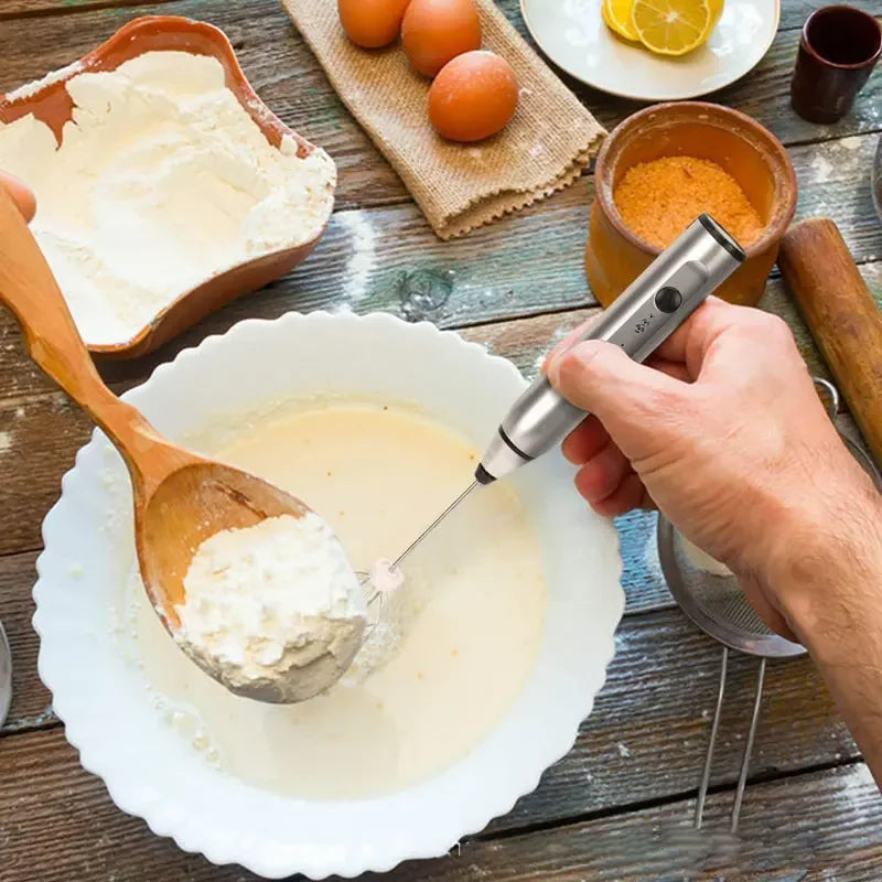 Portable Electric Milk Frothers Handheld Blender Cappuccino Cream Egg Beater Food Blender USB Mini Coffee Maker Whisk Mixer
