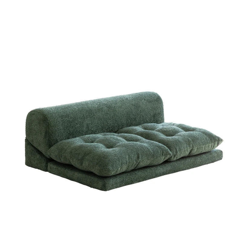 Minimalist White Fabric Living Room Sofa, Super Soft and Comfortable Tatami Module Lazy Sofa, Warm Home Furniture Salon FYLS