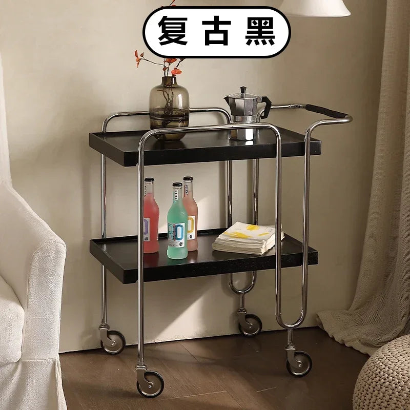 Mid Century Designer Wood Coffee Tables Utility Serving Unique Japanese Trolleys Makeup Wheels Mesa Auxiliar Bedroom Furniture
