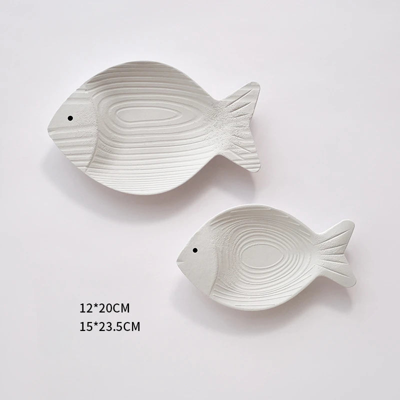 Woodiness Mediterranean Ocean Wall Stereoscopic Model Room Hotel Fish Wall Decor Decoration Size Set Can Be Hung or Placed