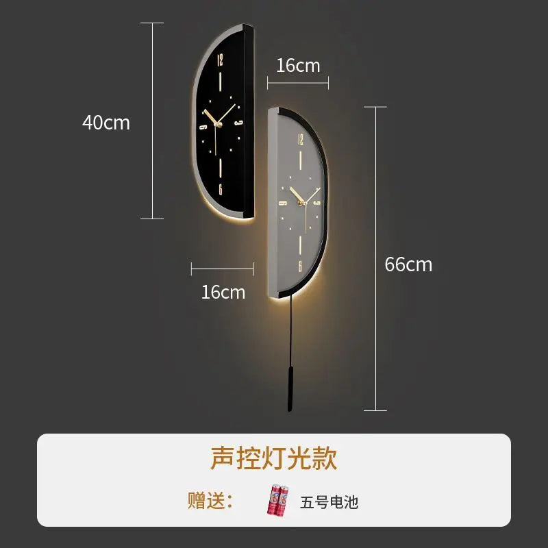 Corner Wall Clock Living Room Clock Wall Mounted Silent Display Wall Clock Modern Design Home Decor