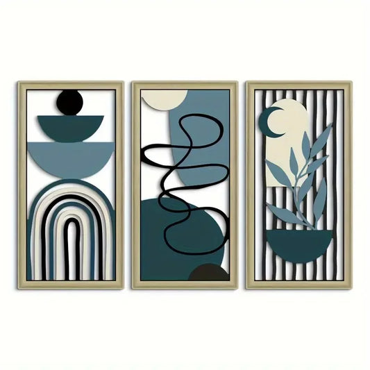 3pcs Wooden Wall Decor Set hollow wooden decoration, hanging wooden signs wall art decoration crafts