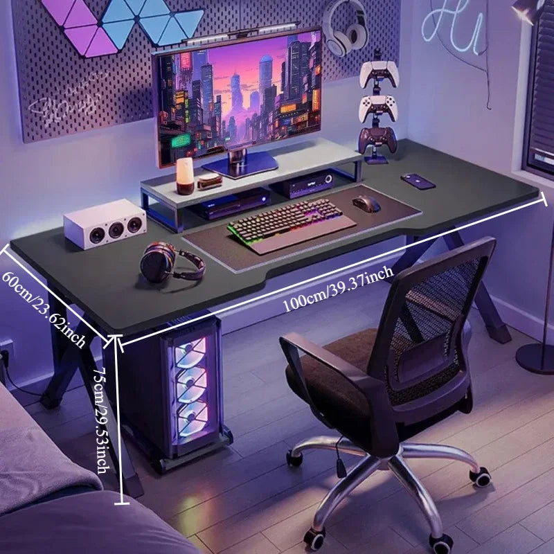 Esports Gaming Table Modern Luxury Iron Computer Desks Large Capacity Stable Structure Computer Table Simple Bedroom Office Desk