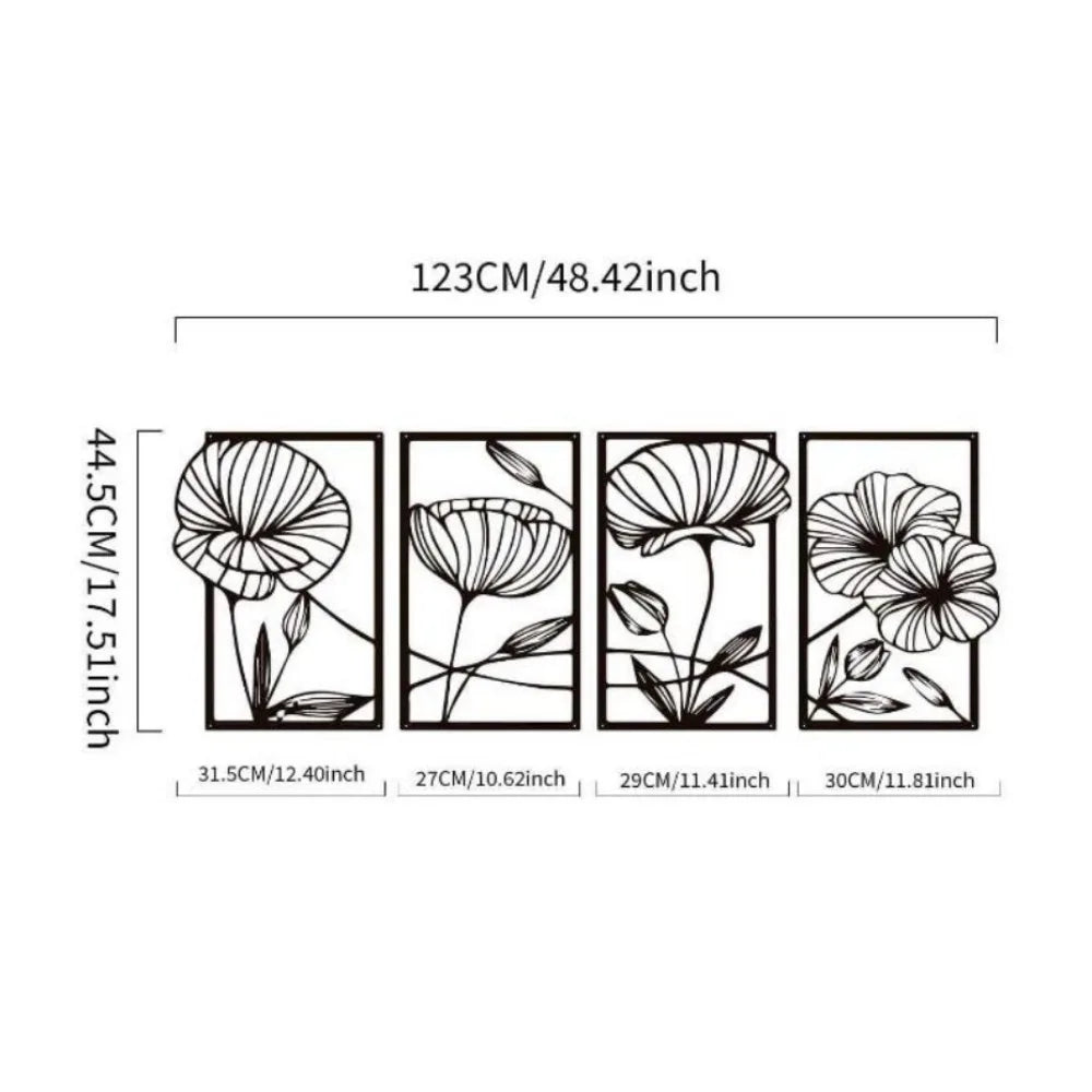 3pcs Black Metal Wall Art Decor Tree Of Life Metal Tree Wall Art Tree Sign Metal Wall Decoration Housewarming Hanging Wall Art